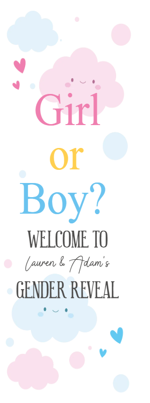 Custom Outdoor Foam Board Signs Girl or Boy