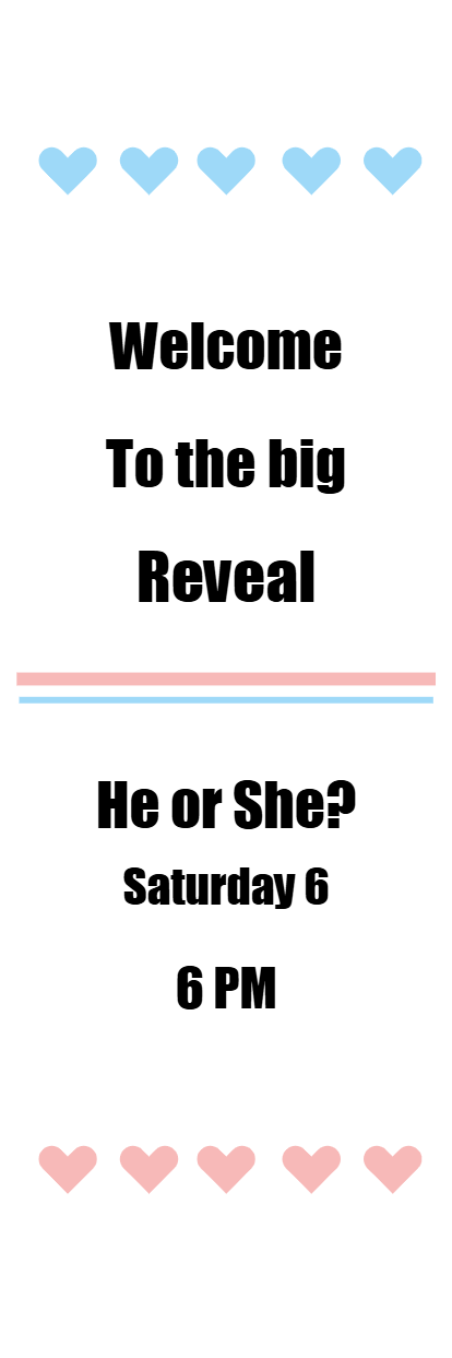 Custom Outdoor Yard Signs Multiple Sizes Welcome to the Big Reveal