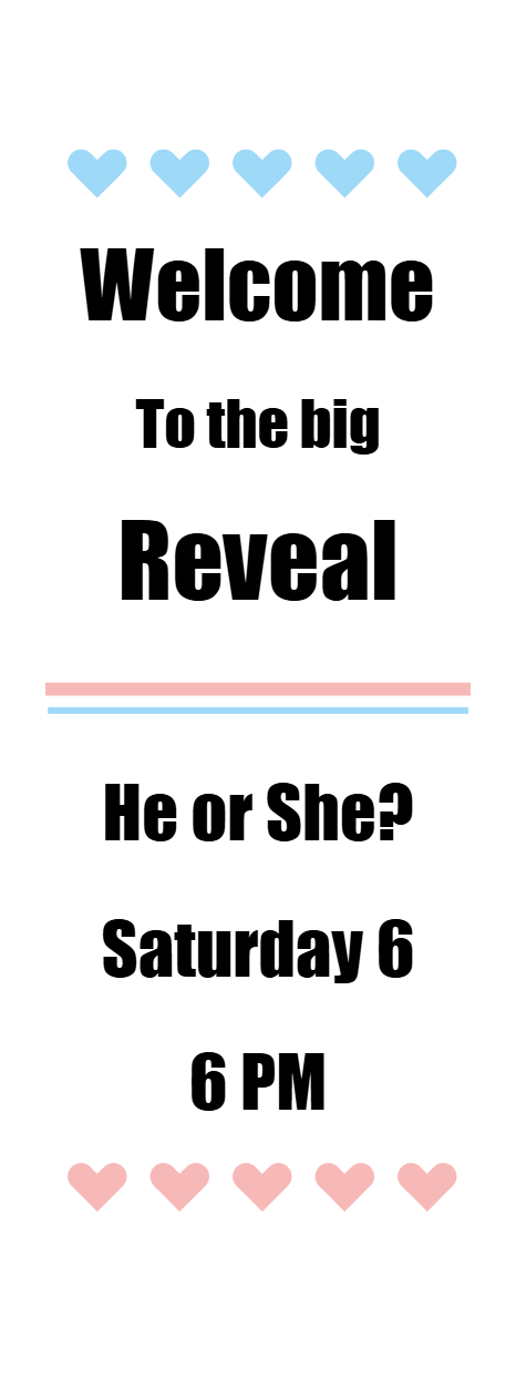 Custom Outdoor Yard Signs Multiple Sizes Welcome to the Big Reveal