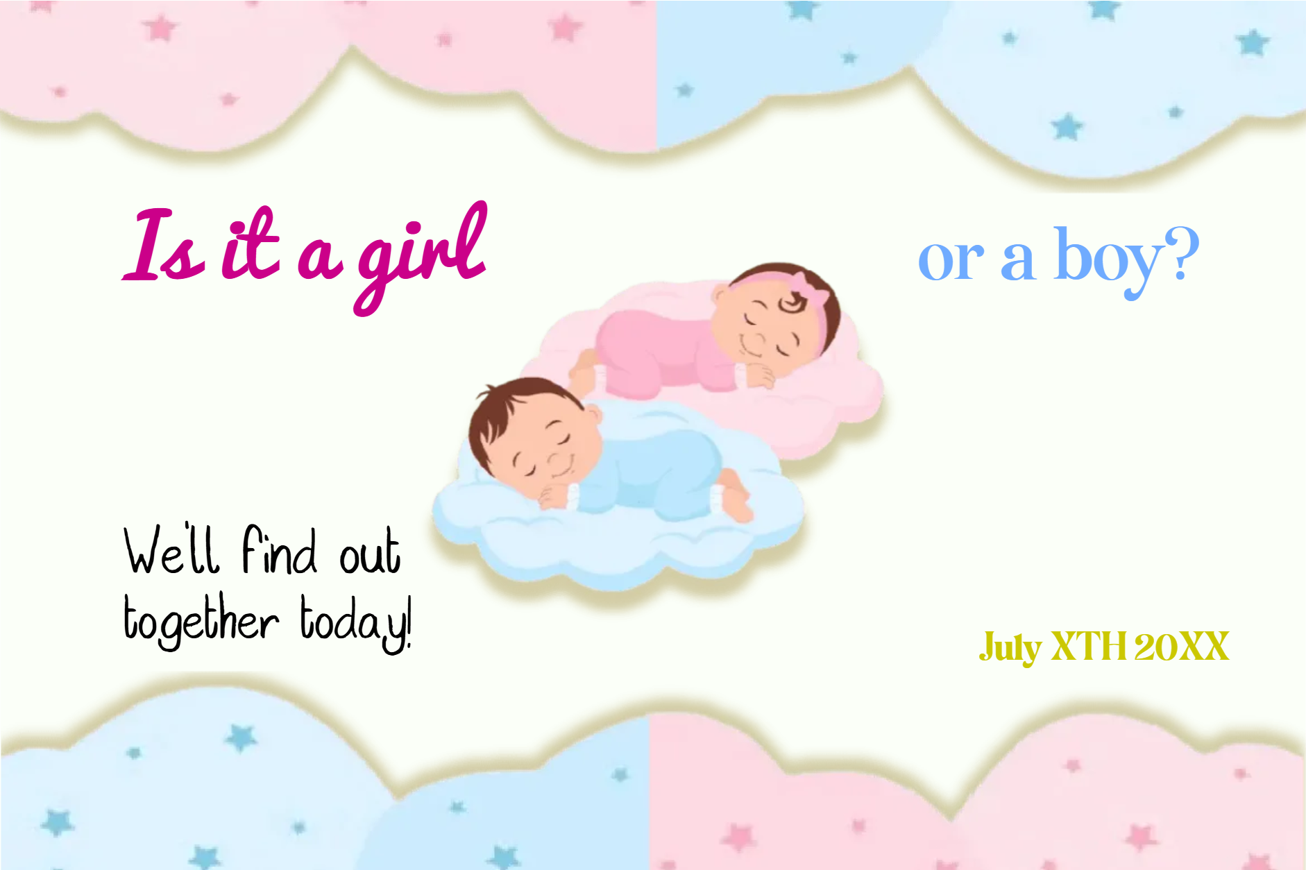 Custom Outdoor Yard Signs Multiple Sizes Gender Reveal Find Out Together