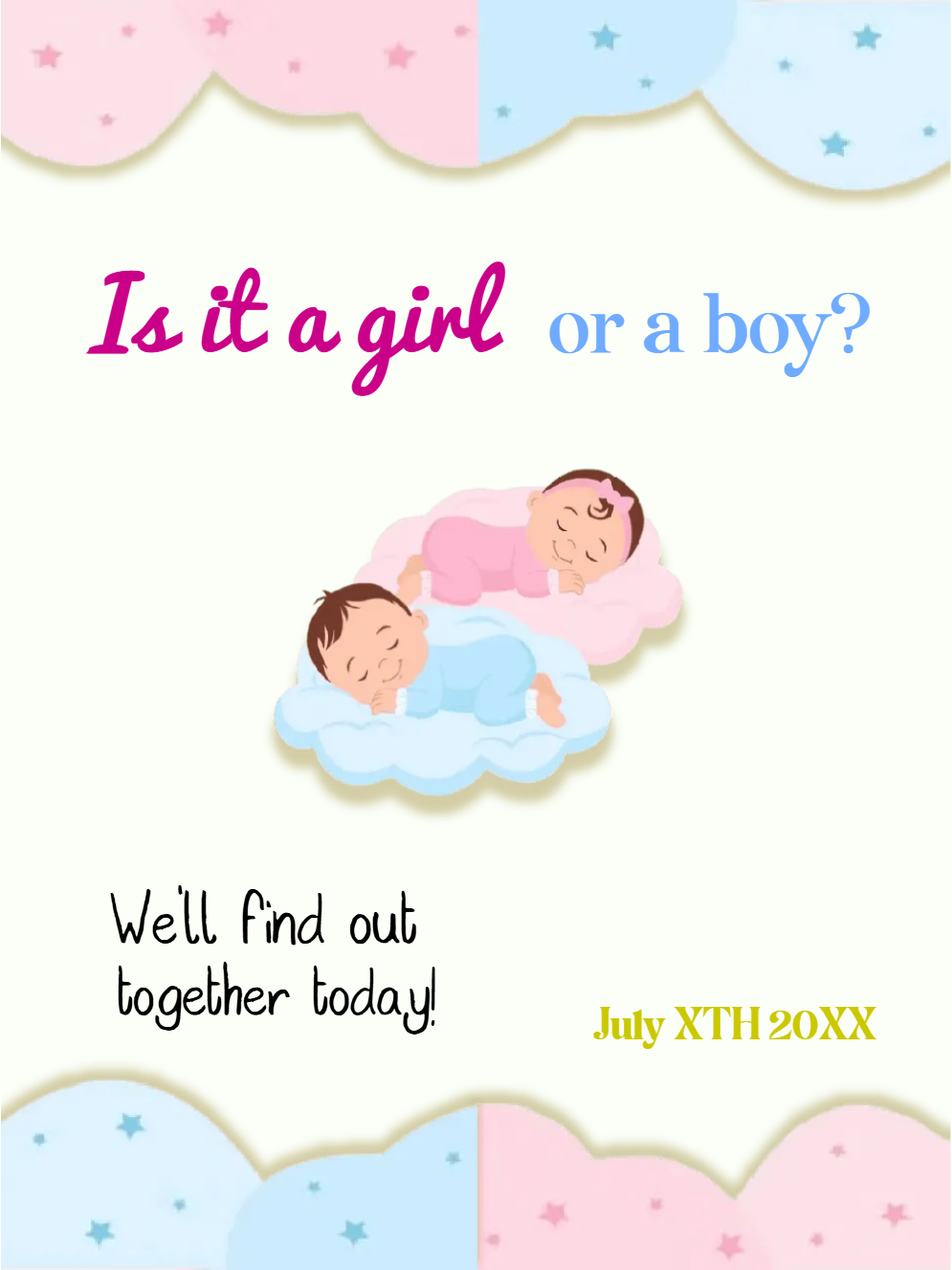 Custom Outdoor Yard Signs Multiple Sizes Gender Reveal Find Out Together