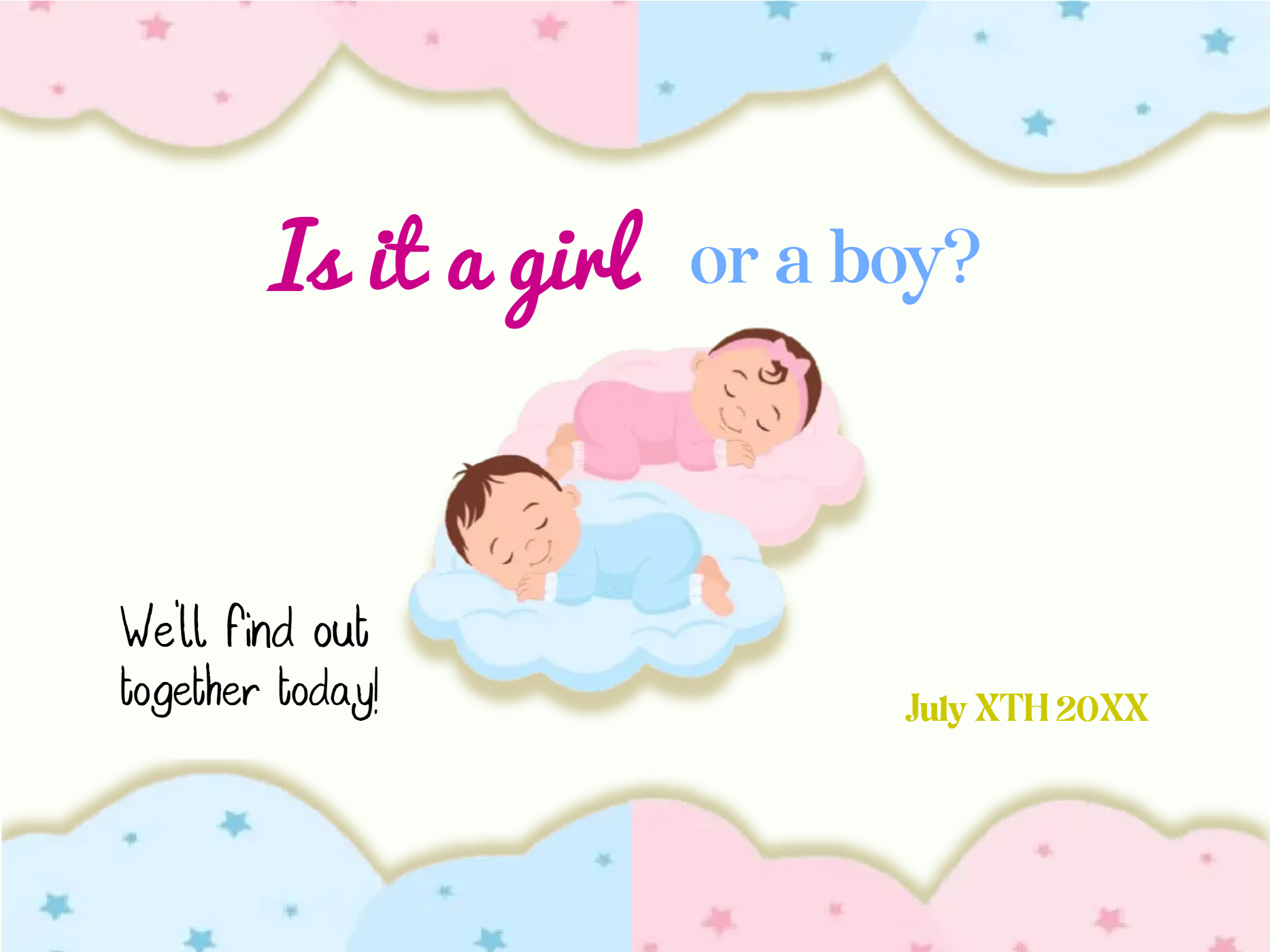 Custom Outdoor Yard Signs Multiple Sizes Gender Reveal Find Out Together