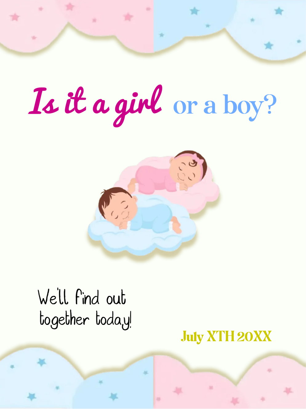Custom Outdoor Yard Signs Multiple Sizes Gender Reveal Find Out Together