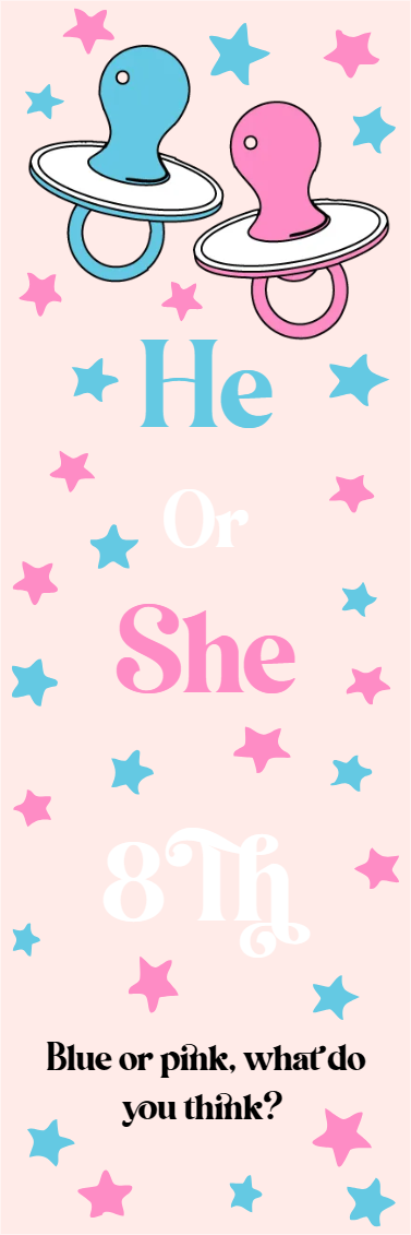 Custom Outdoor Yard Signs Multiple Sizes Gender Reveal Blue or Pink?
