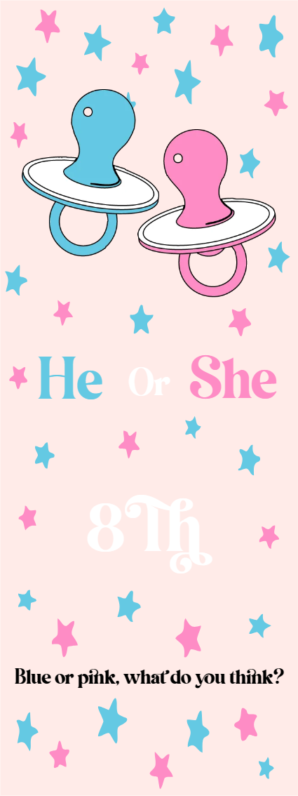 Custom Outdoor Yard Signs Multiple Sizes Gender Reveal Blue or Pink?