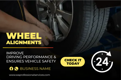 Custom Outdoor Yard Signs Multiple Sizes Wheel Alignment