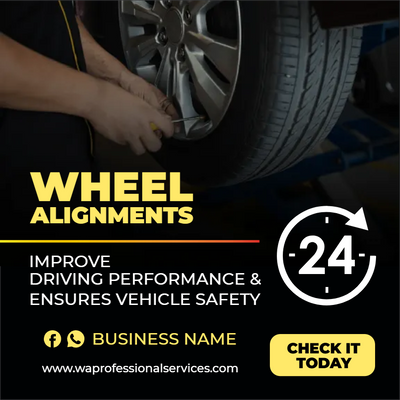 Custom Outdoor Yard Signs Multiple Sizes Wheel Alignment