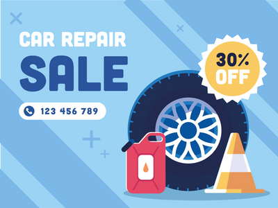 Custom Outdoor Yard Signs Multiple Sizes Car Repair Sale