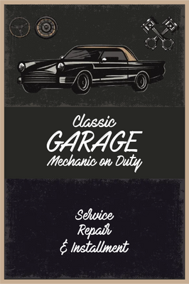Custom Outdoor Yard Signs Multiple Sizes Classic Garage