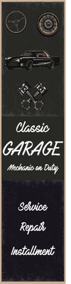 Custom Outdoor Yard Signs Multiple Sizes Classic Garage