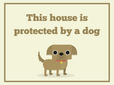 Custom Outdoor Yard Signs Multiple Sizes Protected By Dog