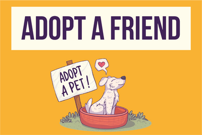 Custom Outdoor Yard Signs Multiple Sizes Adopt A Friend