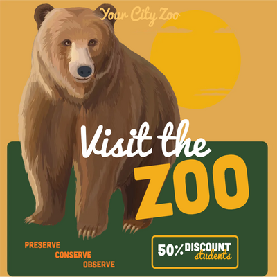 Custom Outdoor Yard Signs Multiple Sizes Visit The Zoo