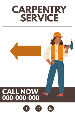 Custom Outdoor Yard Signs Multiple Sizes Carpentry Service
