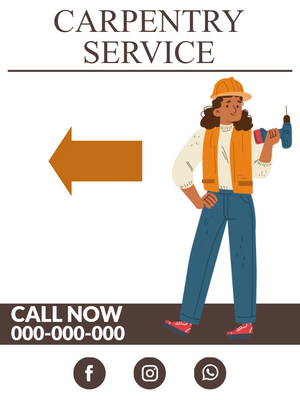 Custom Outdoor Yard Signs Multiple Sizes Carpentry Service