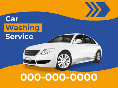 Custom Outdoor Yard Signs Multiple Sizes Car Washing