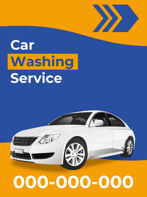 Custom Outdoor Yard Signs Multiple Sizes Car Washing