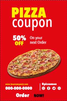 Custom Outdoor Yard Signs Multiple Sizes Pizza Coupon