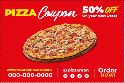 Custom Outdoor Yard Signs Multiple Sizes Pizza Coupon