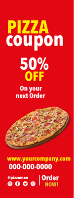 Custom Outdoor Yard Signs Multiple Sizes Pizza Coupon