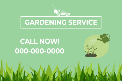 Custom Outdoor Yard Signs Multiple Sizes Gardening Service