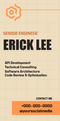 Custom Business Cards Multiple Sizes Erick Lee