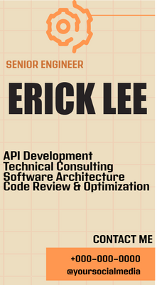 Custom Business Cards Multiple Sizes Erick Lee