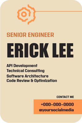 Custom Business Cards Multiple Sizes Erick Lee