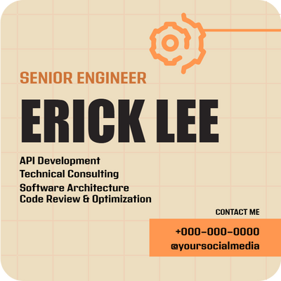 Custom Business Cards Multiple Sizes Erick Lee