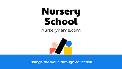 Custom Business Cards Multiple Sizes Nursery School