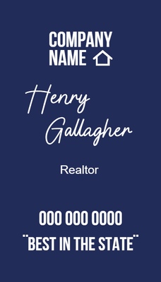 Custom Business Cards Multiple Sizes Realtor Henry