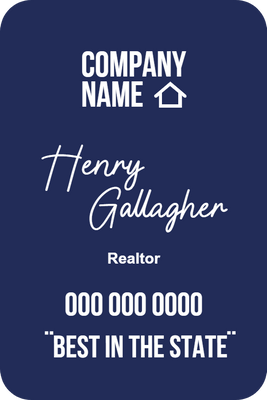 Custom Business Cards Multiple Sizes Realtor Henry