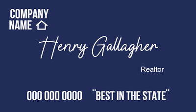 Custom Business Cards Multiple Sizes Realtor Henry