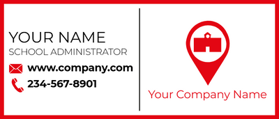 Custom Business Cards Multiple Sizes School Adminstrative