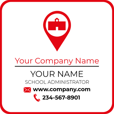 Custom Business Cards Multiple Sizes School Adminstrative
