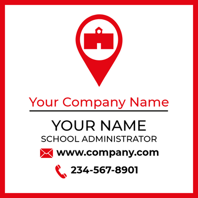 Custom Business Cards Multiple Sizes School Adminstrative