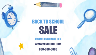 Custom Business Cards Multiple Sizes Back To School