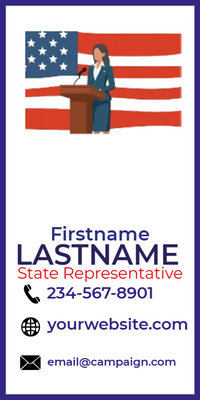 Custom Business Cards Multiple Sizes State Representative