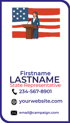 Custom Business Cards Multiple Sizes State Representative