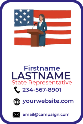 Custom Business Cards Multiple Sizes State Representative