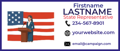 Custom Business Cards Multiple Sizes State Representative