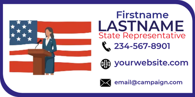 Custom Business Cards Multiple Sizes State Representative