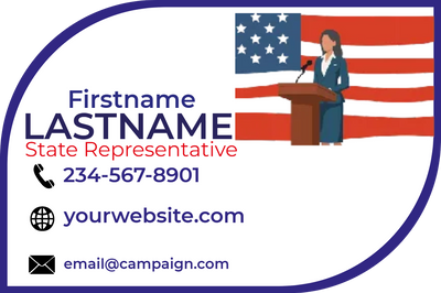 Custom Business Cards Multiple Sizes State Representative