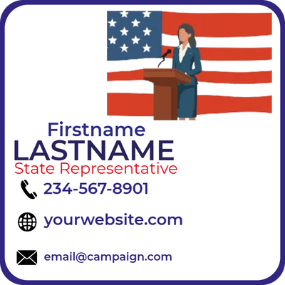Custom Business Cards Multiple Sizes State Representative