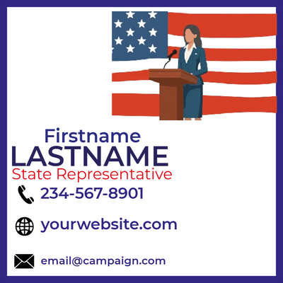 Custom Business Cards Multiple Sizes State Representative