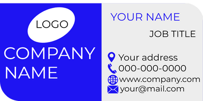 Custom Business Cards Multiple Sizes Company Name