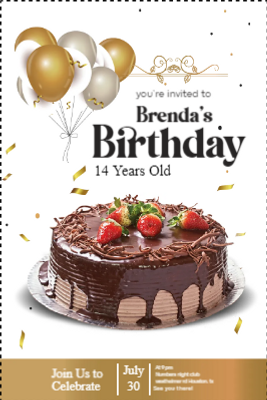 Custom Outdoor Yard Signs Multiple Sizes Brenda's 14th Birthday