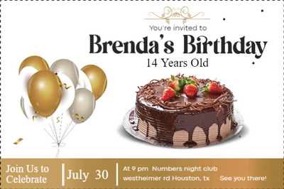 Custom Outdoor Yard Signs Multiple Sizes Brenda's 14th Birthday