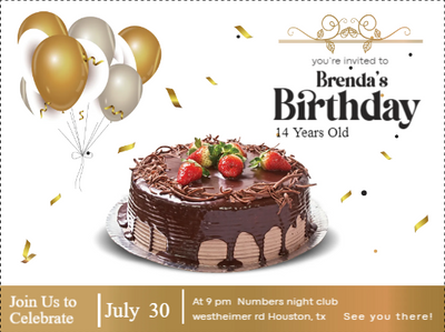 Custom Outdoor Yard Signs Multiple Sizes Brenda's 14th Birthday