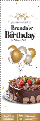 Custom Outdoor Yard Signs Multiple Sizes Brenda's 14th Birthday